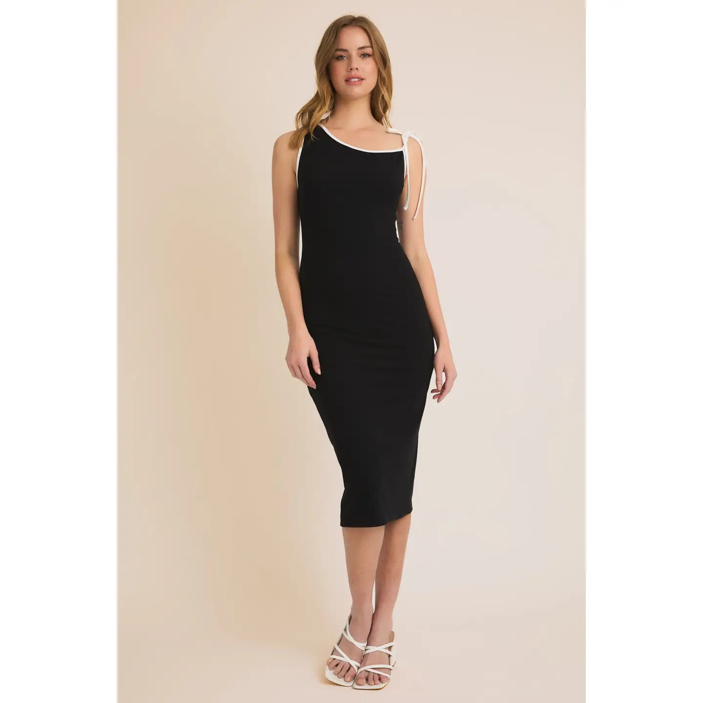 Contrast Midi Dress
