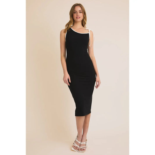 Contrast Midi Dress