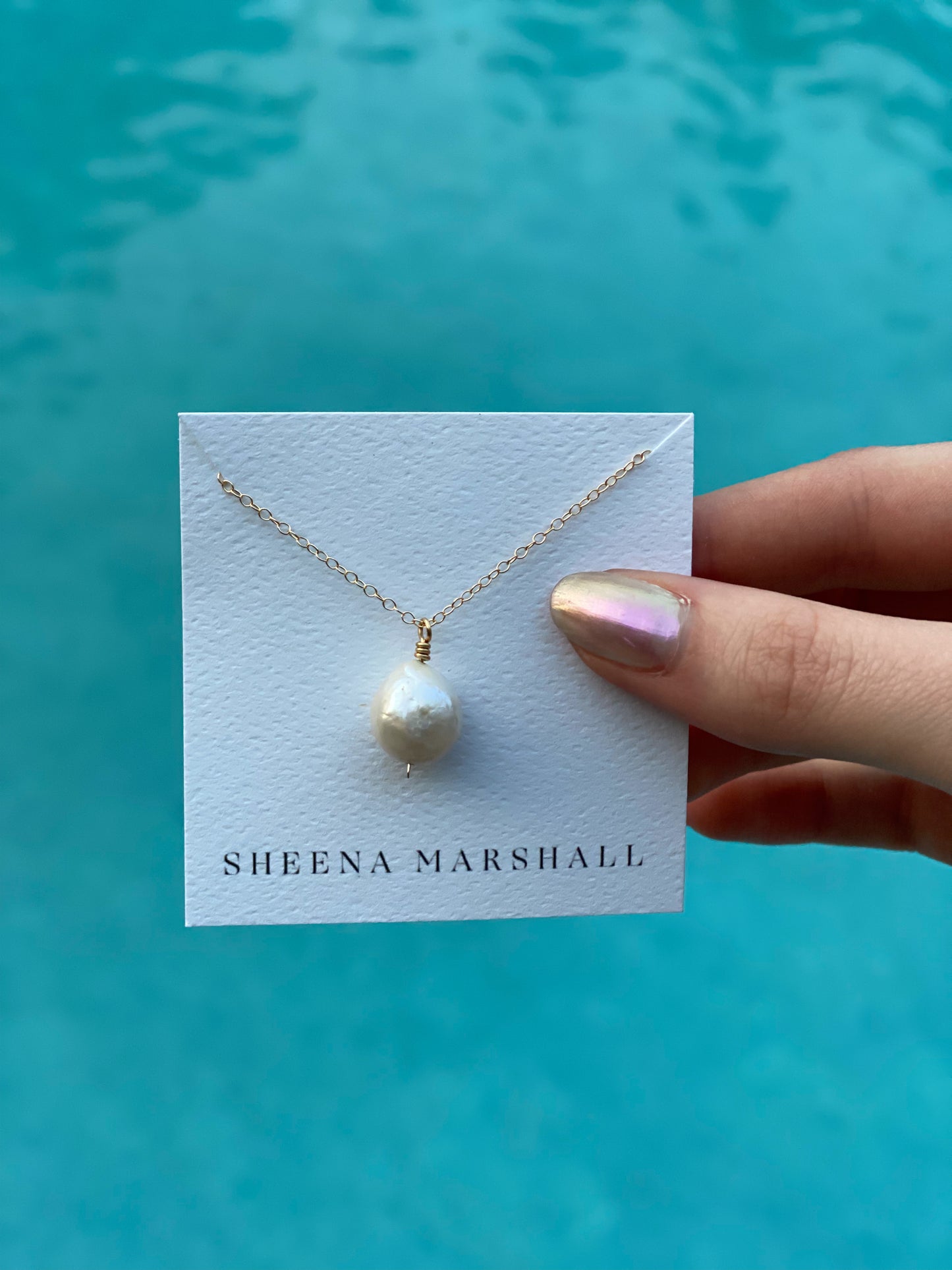 Gold Pearl Necklace