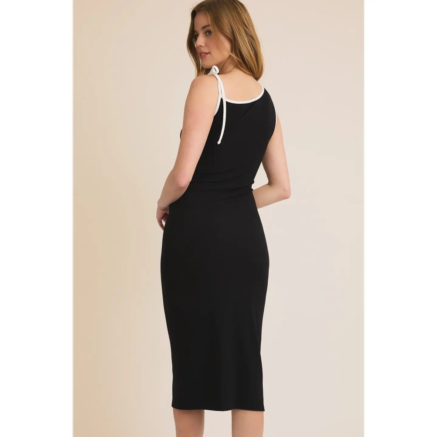 Contrast Midi Dress