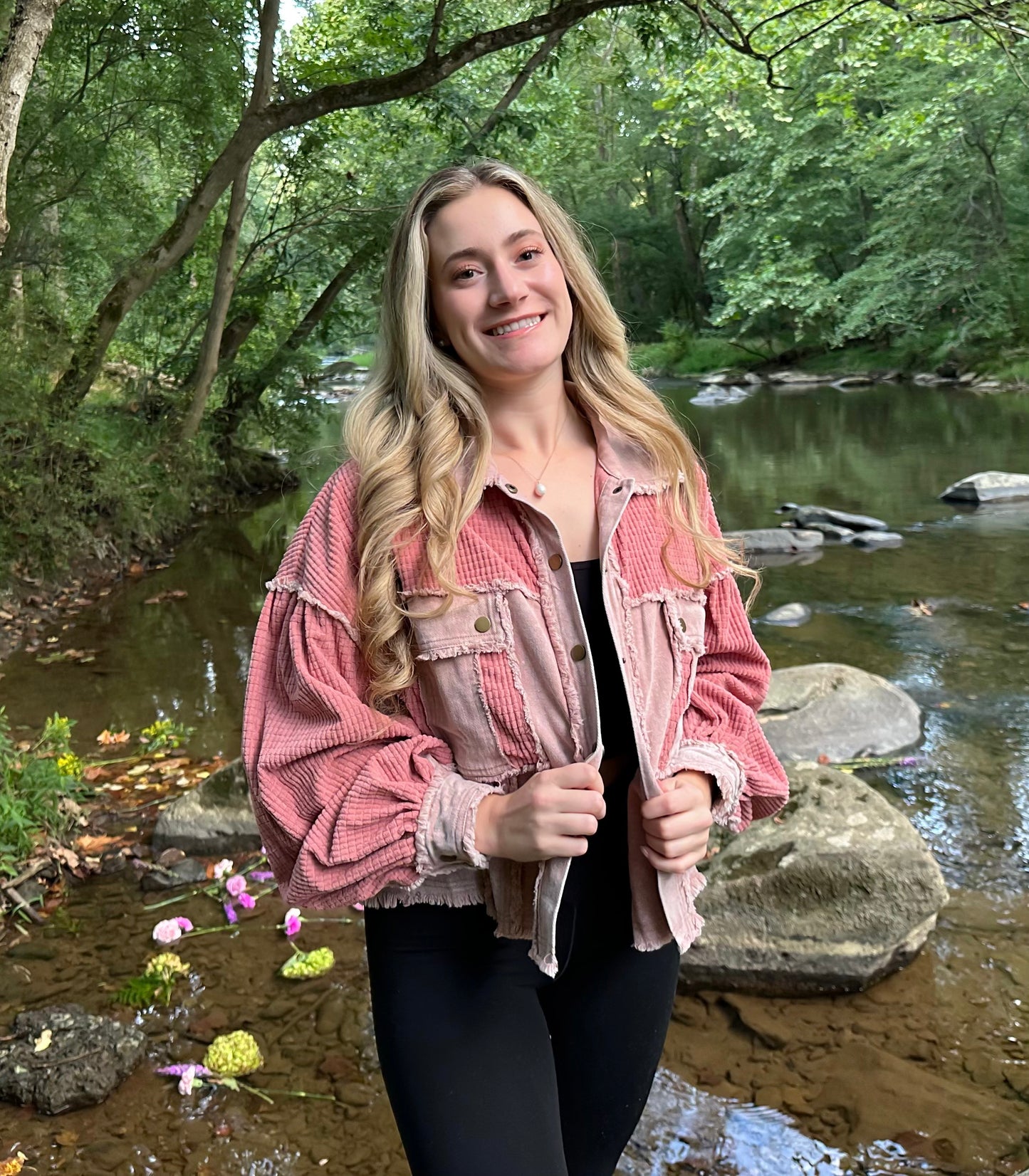 Pink Washed Crop Jacket
