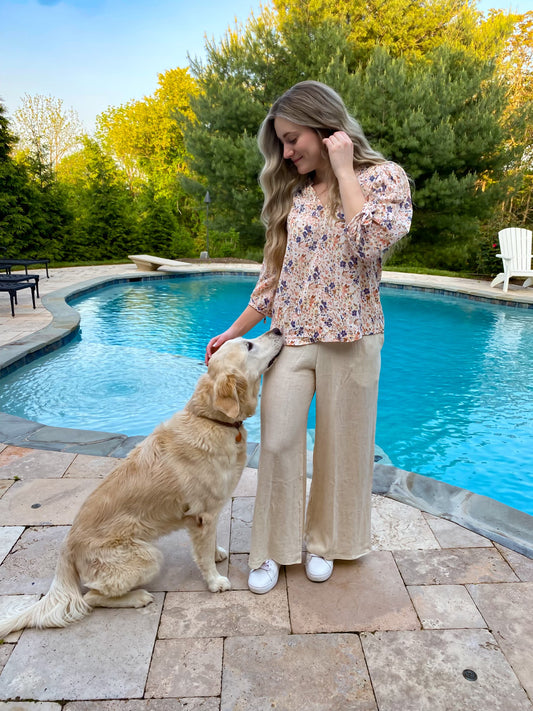 Wide Leg Linen Pants