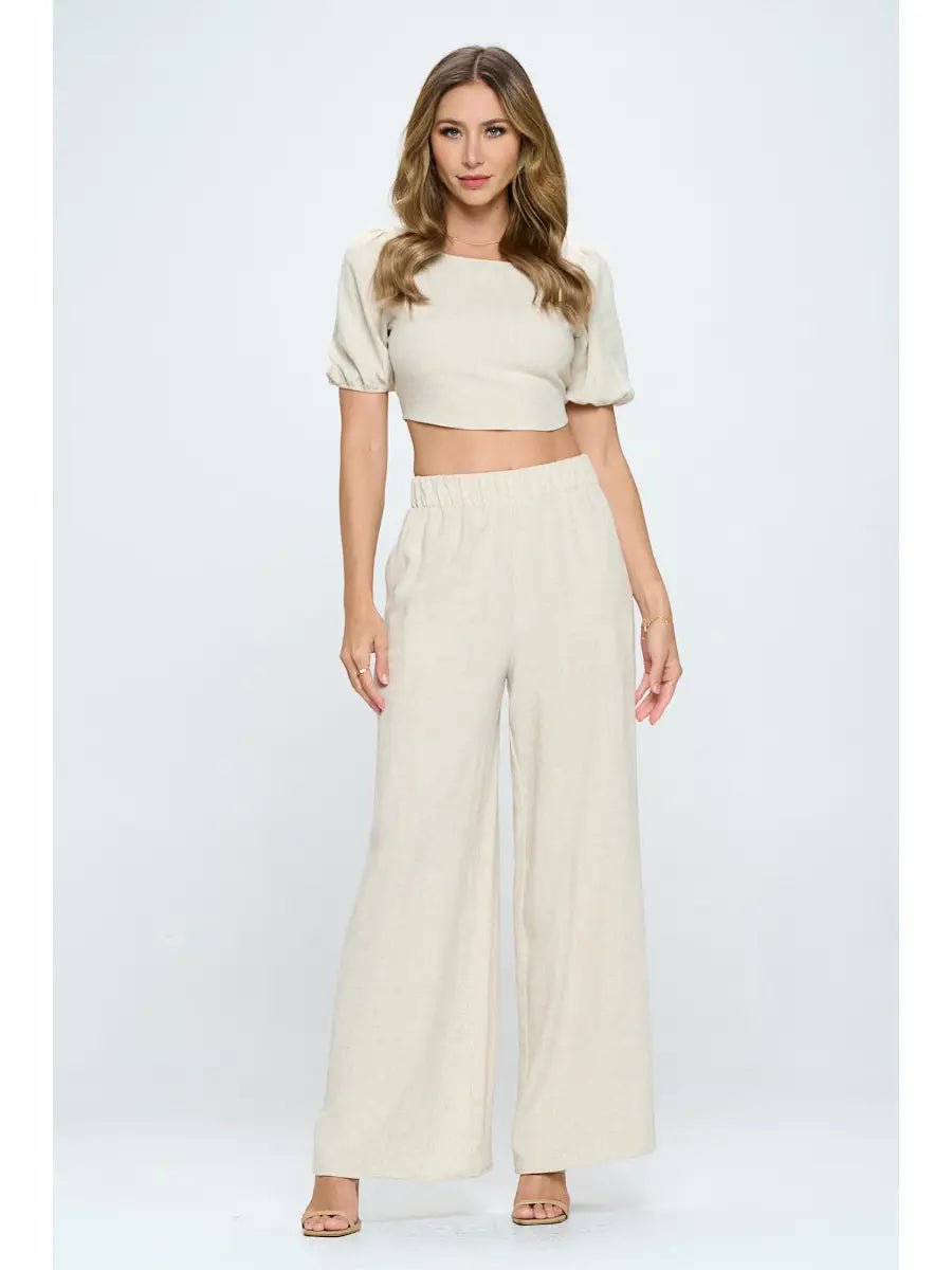 Linen Crop Top
