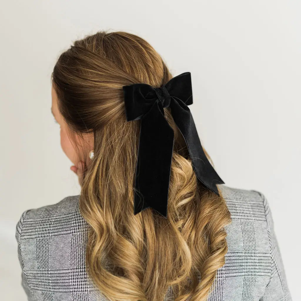 Velvet Bow Clip