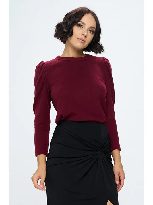 Burgundy Knit Top