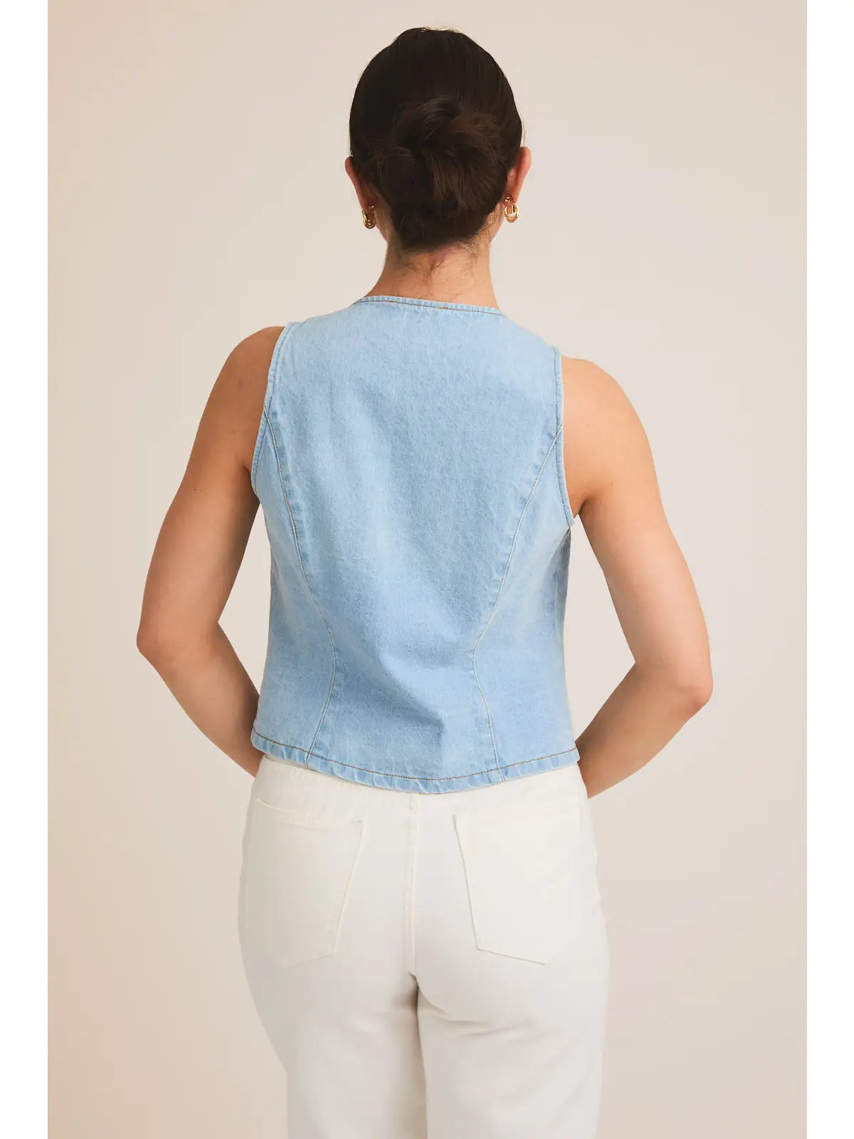 Denim & Lace Vest