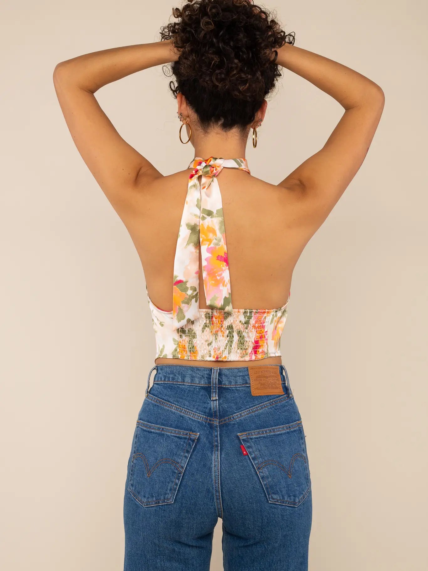 Floral Satin Top