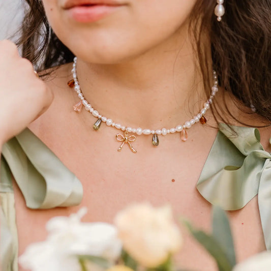 Pearl Bow Necklace