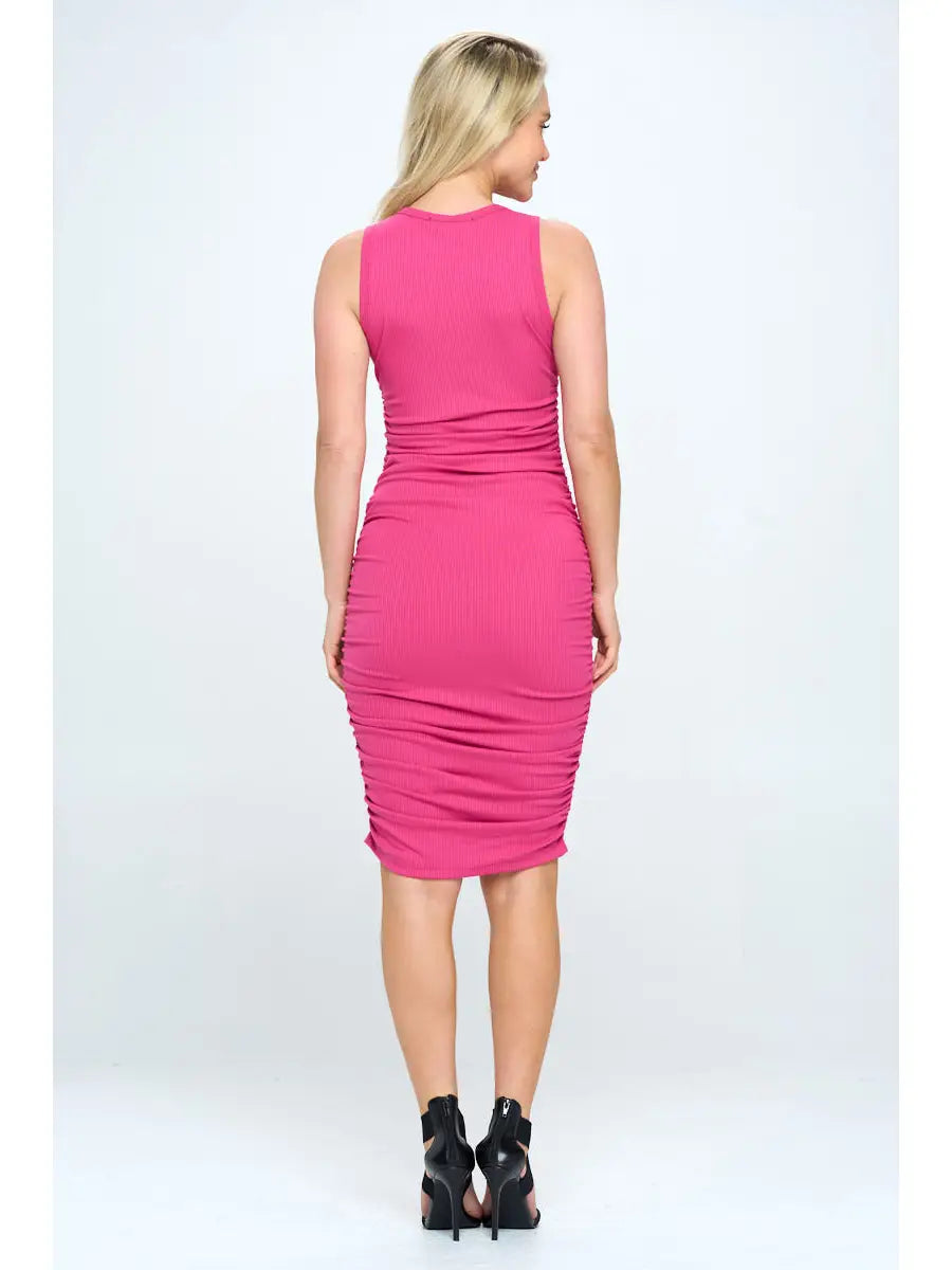 Fuchisa Rib Knit Dress
