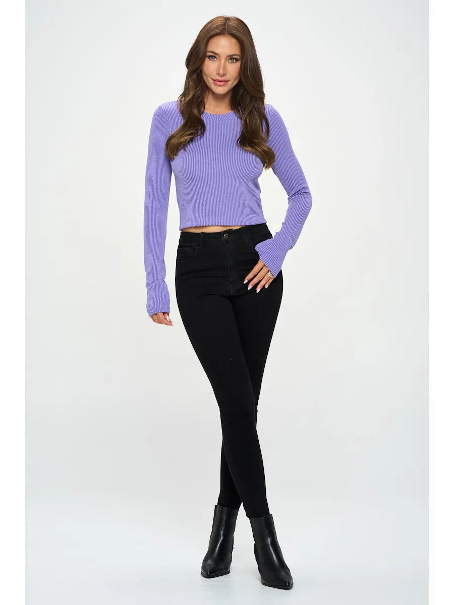 Ribbed Long Sleeve Top