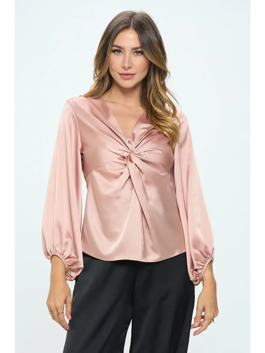 Peach Twist Top
