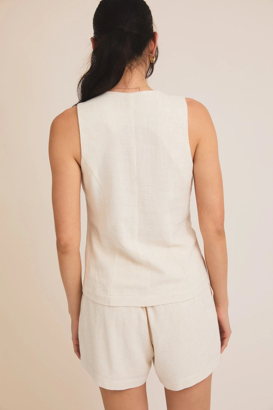 Button Up Vest Top