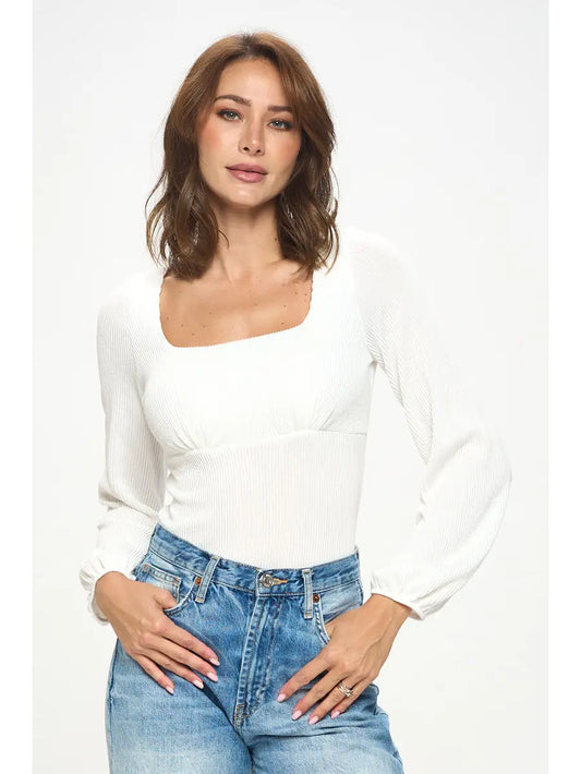 Square Neck Long Sleeve