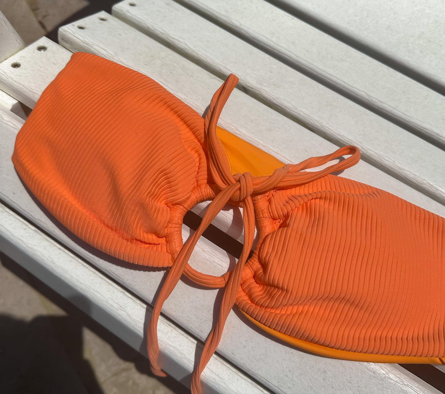 Citrus Ribbed Bikini Top