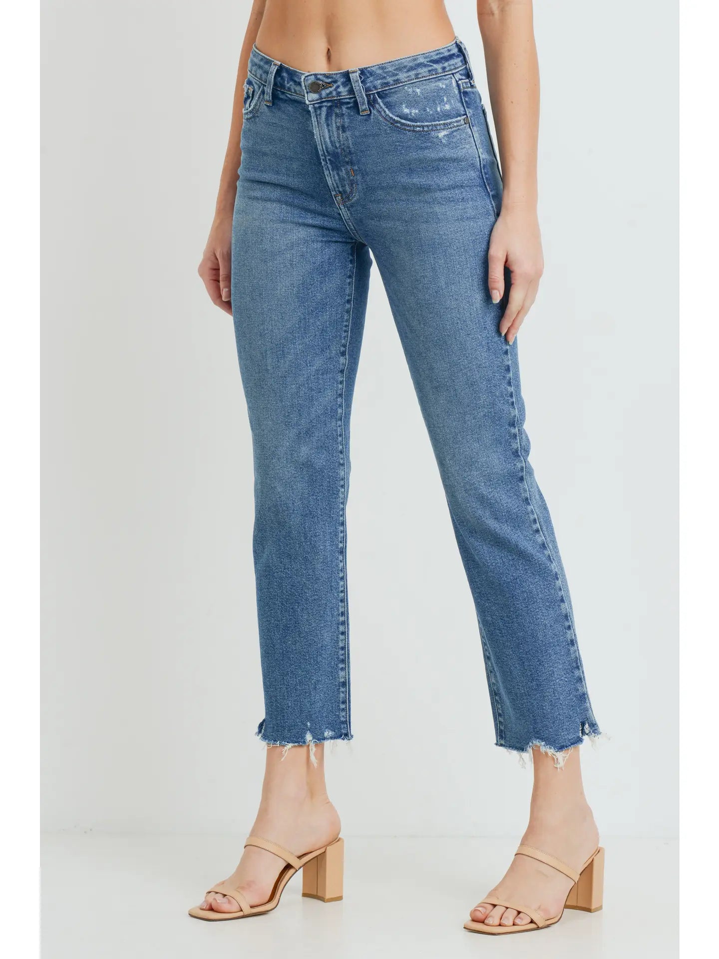 High Rise Straight Jeans