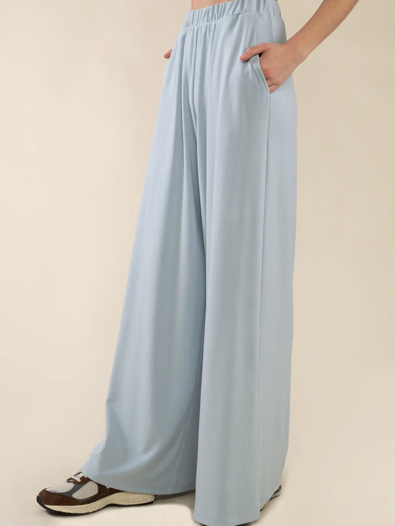 Sky Blue Wide Leg Pants