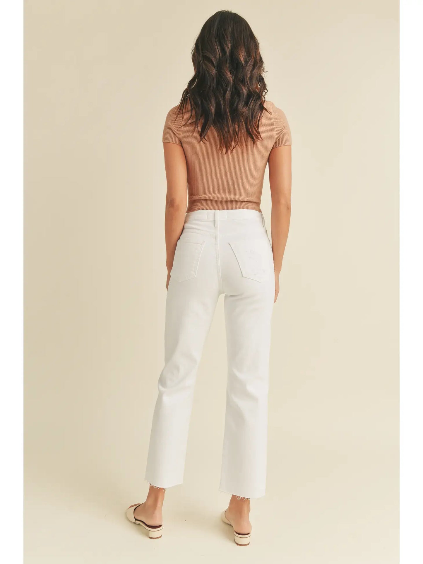 High Rise Straight Jeans